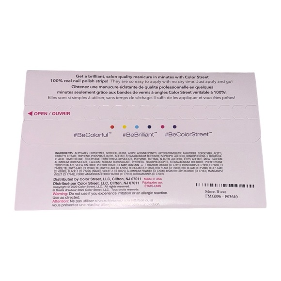 Color Street MOON RIVER Dark Gray Glitter Nail Strips Set - Picture 4 of 8